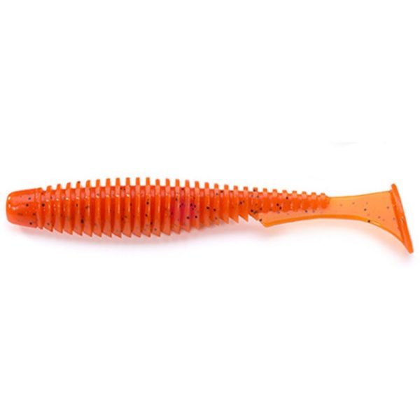 FISHUP U-Shad 5,08cm (10pcs.), #049 - Orange Pumpkin/Black Plastic bait