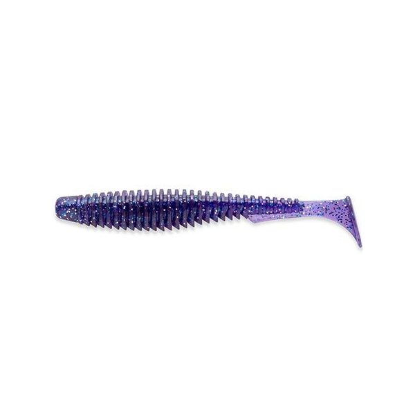 FISHUP U-Shad 5,08cm (10pcs.), #060 - Dark Violet/Peacock & Silver Plastic bait