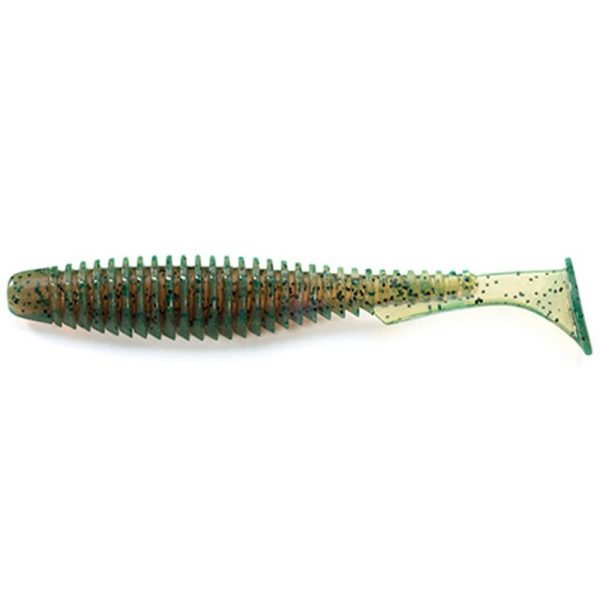 FISHUP U-Shad 7,62cm (9pcs.), #017 - Motor Oil Pepper Plastic bait