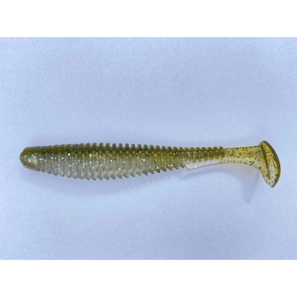FISHUP U-Shad 10,16cm (8pcs.), #202 - Green Pumpkin/Pearl Plastic bait