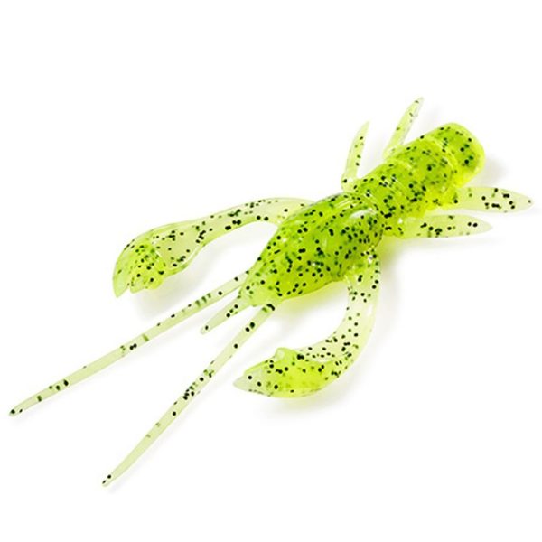 FISHUP Real Craw 3,81cm (10pcs.), #055 - Chartreuse/Black Plastic artificial bait
