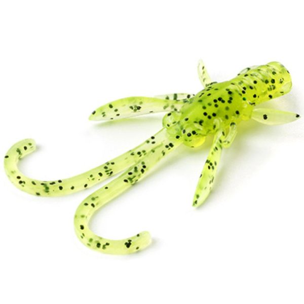 FISHUP Baffi Fly 3,81cm (10pcs.), #055 - Chartreuse/Black Plastic lure