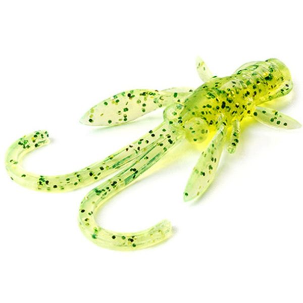 FISHUP Baffi Fly 3,81cm (10pcs.), #026 - Flo Chartreuse/Green Plastic lure