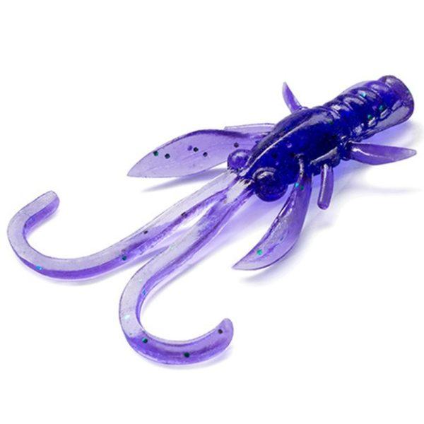 FISHUP Baffi Fly 3,81cm (10pcs.), #060 - Dark Violet/Peacock & Silver Plastic lure
