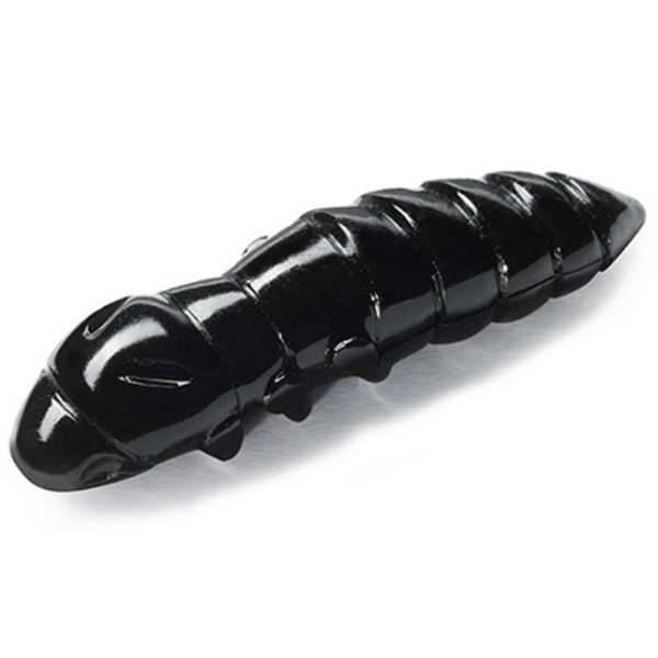 FISHUP Pupa 2,28cm (12pcs.), #101 - Black Plastic lure