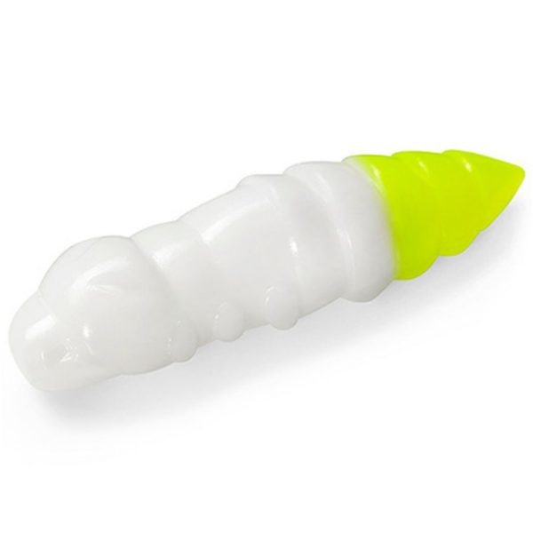 FISHUP Pupa 3,04cm (10pcs.), #131 - White/Hot Chartreuse Plastic lure
