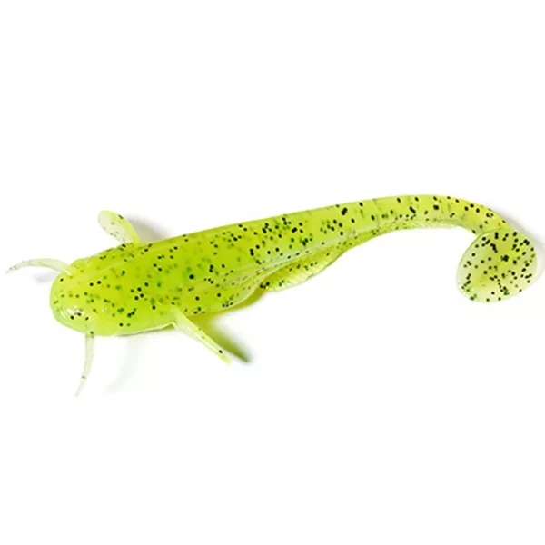 FISHUP Catfish 5,08cm (10pcs.), #055 - Chartreuse/Black Plastic lure
