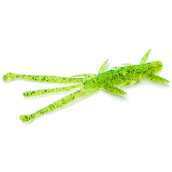 FISHUP Shrimp 9,14cm (7pcs.), #026 - Flo Chartreuse/Green Plastic artificial bait