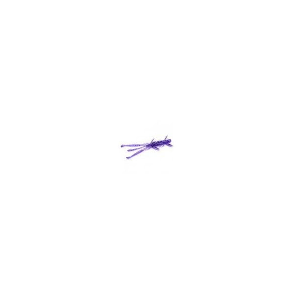 FISHUP Shrimp 9,14cm (7pcs) #60 - Dark Violet/Peacock&Silver rubber bait