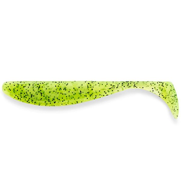 FISHUP Wizzle Shad 12,7cm (4pcs.), #055 - Chartreuse/Black Plastic artificial bait