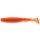 Fishup U Shad Orange Pumpkin Black 10.16cm Soft Plastic Lure 8pcs