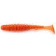 Fishup U Shad Orange Pumpkin Black 10.16cm Soft Plastic Lure 8pcs