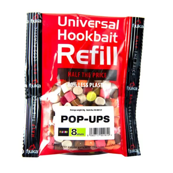 Fjuka Pop-Ups Mixed Colours 8mm Pop Up Refill Pack 50gr
