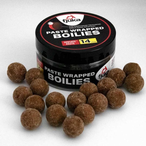 Fjuka Paste Wrapped Boilies Sinking, Soluble Hookbait 14mm
