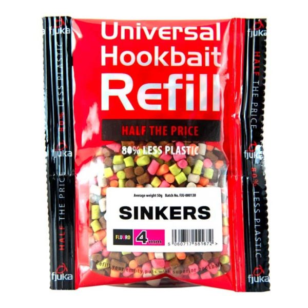 Fjuka Sinkers Mixex Colours 4mm Sinking Bait Refill Pack 50gr
