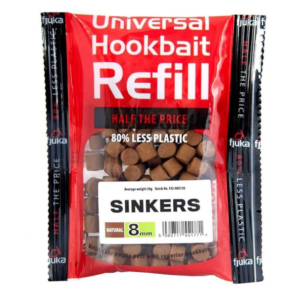 Fjuka Sinkers Mixex Colours 8mm Sinking Bait Refill Pack 50gr