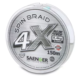 Saenger 4X Spin Braid Szürke 0,14mm 150m Fonott Főzsinór