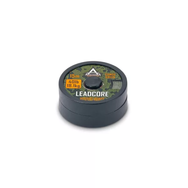 Anaconda Super Soft Leadcore Green 5m 40lb Braided Leader