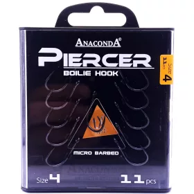 Anaconda Piercer Boilie Hook 4 Eyed, Barbed Carp Hook 11pcs