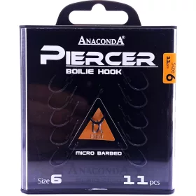 Anaconda Piercer Boilie Hook 6 Eyed, Barbed Carp Hook 11pcs