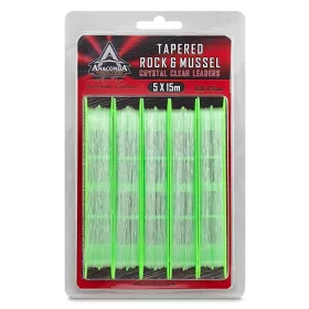   Anaconda Tapered Rock & Mussel Transparent 0.33-0.57mm 15m Leader Line 5pcs