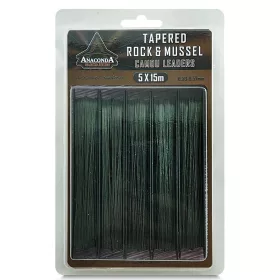   Anaconda Tapered Rock & Mussel Camou 0.33-0.57mm 15m Leader Line 5pcs