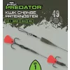 Fox Rage Predator Kwik Change Paternoster Trace 30cm Steel Wire Trace with Size 4 Treble Hook