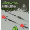 Fox Rage Predator Kwik Change Paternoster Trace 30cm Steel Wire Trace with Size 6 Treble Hook