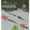Fox Rage Predator Kwik Change Paternoster Trace 30cm Steel Wire Trace with Size 8 Treble Hook