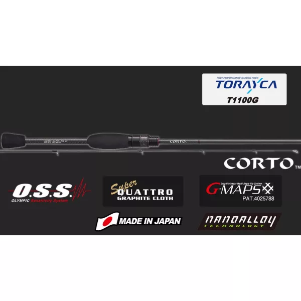 Graphiteleader Super Corto 17 GSRCS-612L-T EX Fast 1,85m 0,3-4gr 2 Piece Spinning Rod