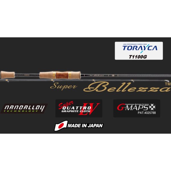 Graphiteleader Super Bellezza 18 GSBS-602XUL R 1,83m 0,4-3,5gr 2 Piece Spinning Rod