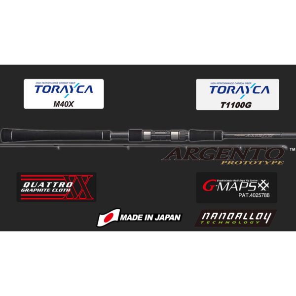 Graphiteleader Argento Prototype GLAPS-902LML 2,74m Fast 28gr 2 Piece Spinning Rod