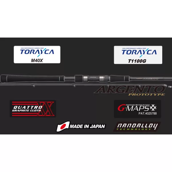 Graphiteleader Argento Prototype GLAPS-942ML 2,85m Fast 28gr 2 Piece Spinning Rod