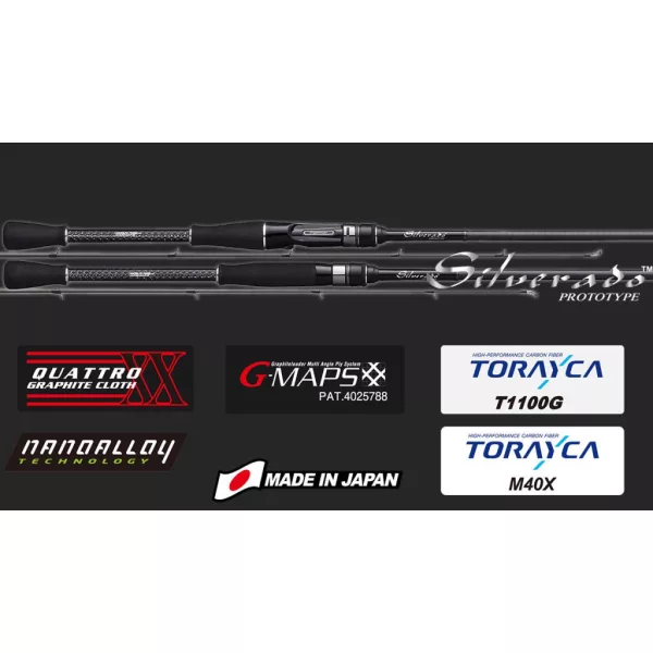 Graphiteleader Silverado Prototype 20GSILPC-792M Cast Fast 2.36m 5-20gr 2 Piece Spinning Rod