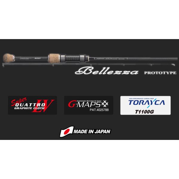 Graphiteleader Bellezza Prototype 21GBLZPS-612UL-T Fast 1,85m 1-6gr 2 Piece Spinning Rod