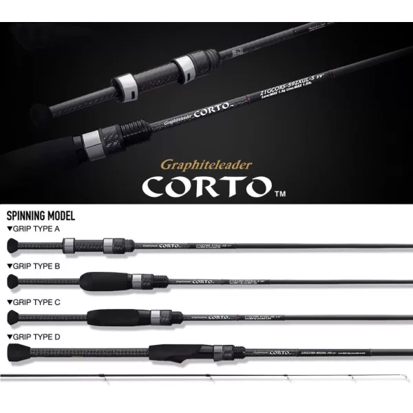 Graphiteleader Corto 22GCORS-802ML-HS 2.44m Fast 20gr 2 Piece Spinning Rod
