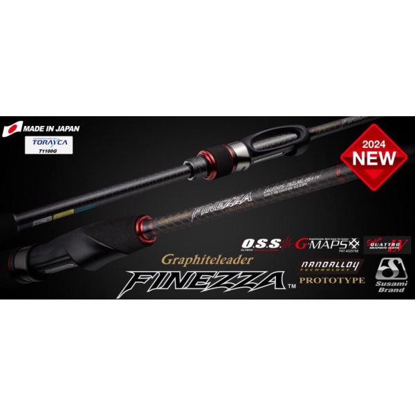 Graphiteleader Finezza Prototype 24GFINPS-782LML-HS R-Fast 2,34m 1-10gr 2 Piece Spinning Rod