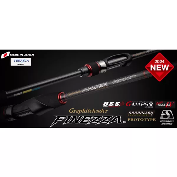 Graphiteleader Finezza Prototype 24GFINPS-842ML-T R-Fast 2,54m 3-15gr 2 Piece Spinning Rod