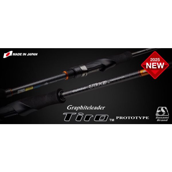Graphiteleader Tiro Prototype 25GTIRPS-772M Fast 2,31m 5-28gr 2-Piece Spinning Rod