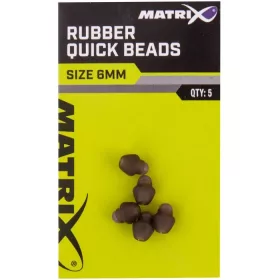 Matrix 6mm Rubber Quick Bead with Quick Clip Design 5pcs