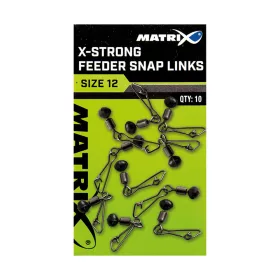 Matrix X-Strong Feeder Bead Snap Links 10 Swivel Snap 10pcs