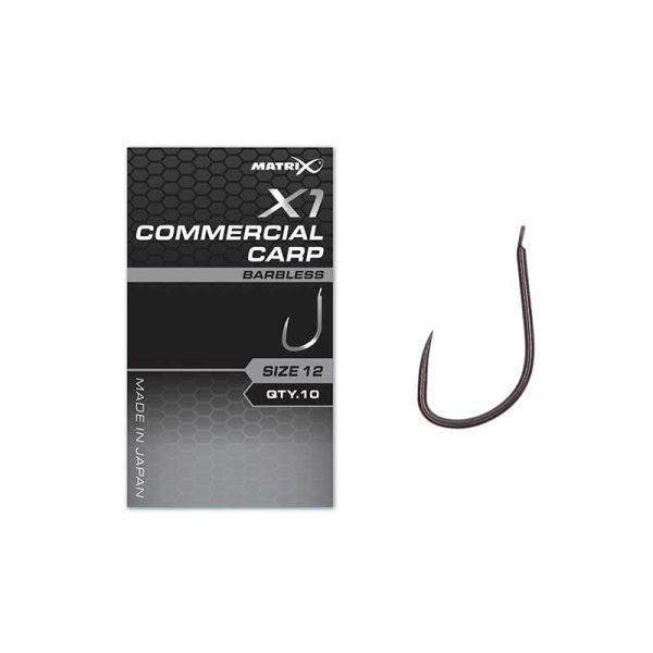 Matrix X1 Commercial Carp 14 Barbless Beardless Hook 10pcs