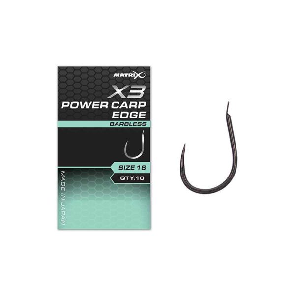 Matrix X3 Power Carp Edge 12 Barbless Beardless Hooks 10pcs