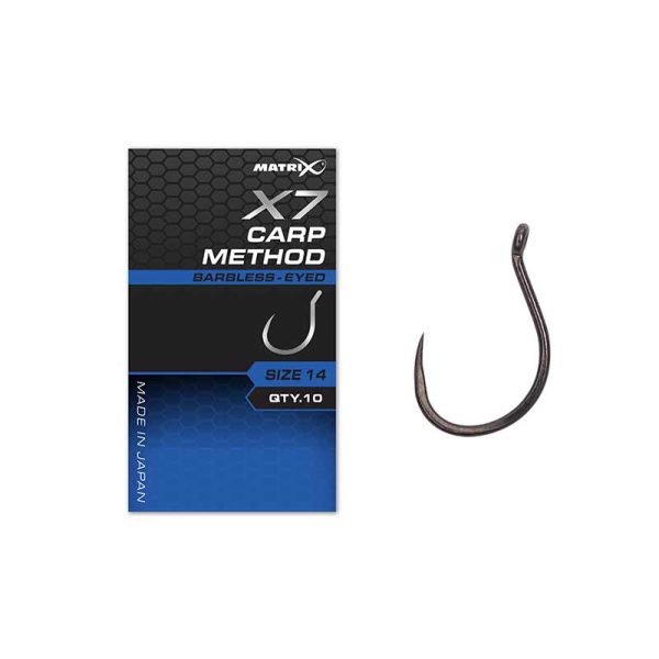 Matrix X7 Carp Method 16 Barbless Earless Beardless Hook 10pcs