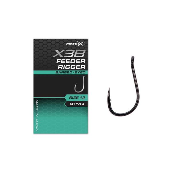 Matrix X3B Feeder Rigger 14 Barbed Ears, Bearded Hook 10pcs