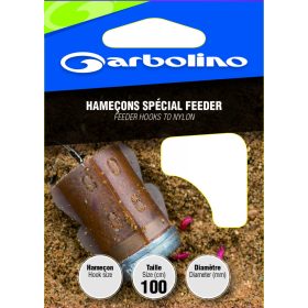 GARBOLINO FEEDER HOOKS 16 (SIZE 8 LINE 0.18mm) pre-tied hook