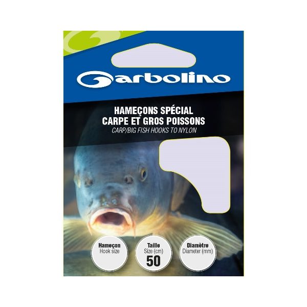 GARBOLINO CARP/BIG FISH HTN 14 (SIZE 14 LINE 0,14mm) prebaited hook