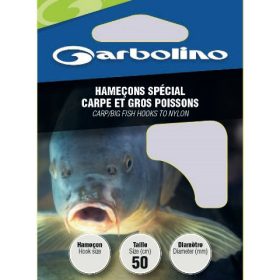   GARBOLINO CARP/BIG FISH HTN 10 (SIZE 10 LINE 0,18mm) pre-tied hook