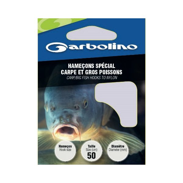 GARBOLINO CARP/BIG FISH HTN 6 (SIZE 6 LINE 0,22mm) prebaited hook