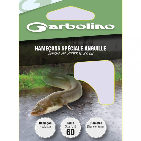 Garbolino - SPECIAL EEL L28 H4 - Monofilament prebaited hook - Prebaited hook - Bearded hook, Shovel hook